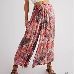 Free People Multicolor Wide Leg Pants